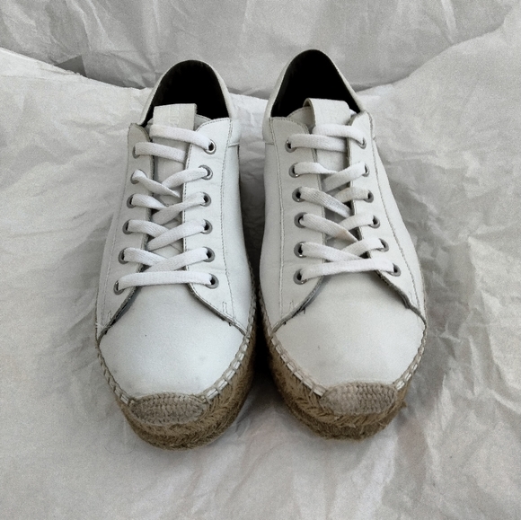 McQ Alexander McQueen Sade Runner Nappa Leather Espadrille White Size 41 size 11 - Picture 13 of 14